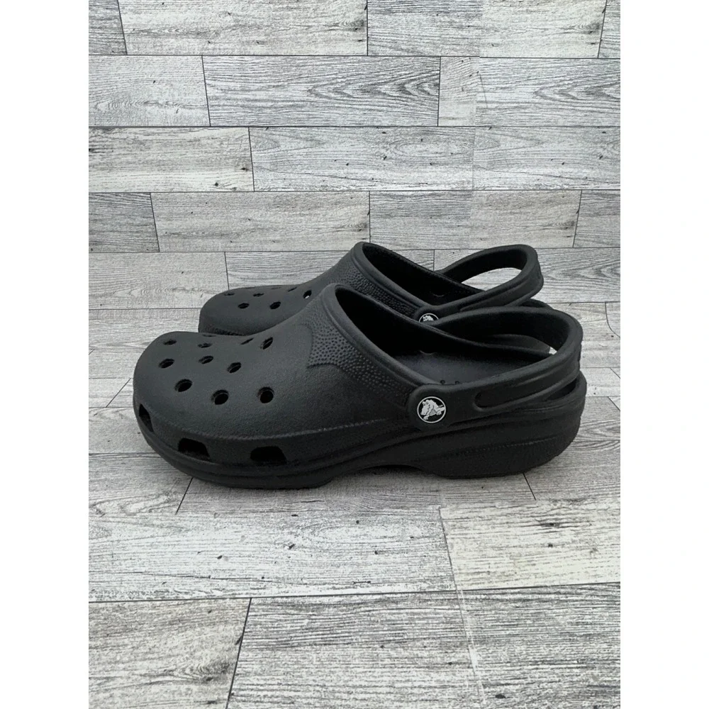 Crocs Classic‎ Clogs Black Mens 10-11 Womens 12-14 XL Slip On Comfort Shoes